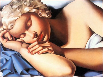  Tamara Pintura al %C3%B3leo - Mujer dormida 1935 contemporánea Tamara de Lempicka